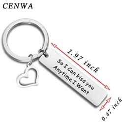 CENWA Wedding Gift Engagement Announcement Gift So I Can Kiss You Anytime I Want Keychain Engagement Jewelry Bridal Shower Gift Housewarming Gift