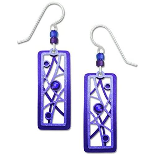 Adajio by Sienna Sky Blue Violet Twigs and Bubbles Earrings 7676