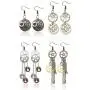 Hanpabum 4pairs Steampunk Drop Dangle Earrings For Women Men Vintage Punk Clockwork Hook Earrings Halloween Jewelry Hanpabum 4pairs Steampunk Drop Dangle Earrings For Women Men Vintage Punk Clockwork Hook Earrings Halloween Jewelry