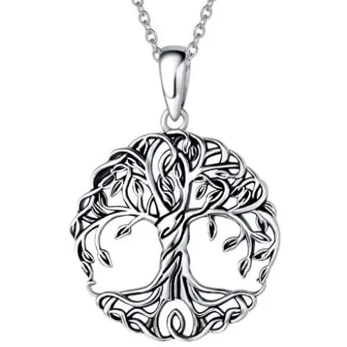 Agvana Sterling Silver Tree of Life Celtic Knot Dainty Pendant Necklace Mothers Day Gifts for Mom Family Tree Necklace Anniversary Birthday Gifts for Women Girls Wife Grandma Lover Her with Velvet Bag Agvana Sterling Silver Tree of Life Celtic Knot Dainty Pendant Necklace Mothers Day Gifts for Mom Family Tree Necklace Anniversary Birthday Gifts for Women Girls Wife Grandma Lover Her with Velvet Bag