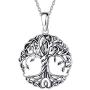 Agvana Sterling Silver Tree of Life Celtic Knot Dainty Pendant Necklace Mothers Day Gifts for Mom Family Tree Necklace Anniversary Birthday Gifts for Women Girls Wife Grandma Lover Her with Velvet Bag