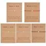AOASK 5 PCS Friendship Bracelet Gift Card - Braided Wish Rope Bracelet Jewelry Charm Bracelet for Couple AOASK 5 PCS Friendship Bracelet Gift Card - Braided Wish Rope Bracelet Jewelry Charm Bracelet for Couple