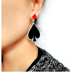 CutieJewelry Dangle Poker Party Unique Players Big Card Earrings