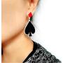 CutieJewelry Dangle Poker Party Unique Players Big Card Earrings