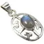 SilverStarJewel 925 Solid Silver Real Oval Labradorite Necklace Pendant 3 cm New Stone SilverStarJewel 925 Solid Silver Real Oval Labradorite Necklace Pendant 3 cm New Stone