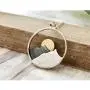 Bmadge Dainty Mountain Necklace Silver Circle Pendant Necklaces Chain Minimal Everyday Necklace Jewelry for Women and Girls