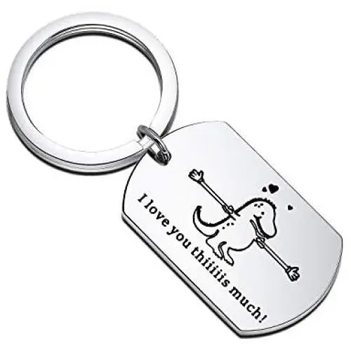 Gzrlyf T-rex Keychain I Love You Thiiiiis Much Funny Dinosaur Gifts for Couples Parents Dinosaur Lover Gzrlyf T-rex Keychain I Love You Thiiiiis Much Funny Dinosaur Gifts for Couples Parents Dinosaur Lover