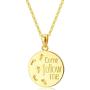 Fervent Come Follow Me Necklace | 18k Gold Plating on Hypoallergenic Brass - Footprints in The Sand | Inspirational Gift
