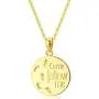 Fervent Come Follow Me Necklace | 18k Gold Plating on Hypoallergenic Brass - Footprints in The Sand | Inspirational Gift Fervent Come Follow Me Necklace | 18k Gold Plating on Hypoallergenic Brass - Footprints in The Sand | Inspirational Gift