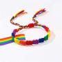 Nanafast Rainbow LGBT Bracelet Adjustable Handmade Pride Braided Bracelet for Gay & Lesbian Rainbow Pride Bracelet Gifts