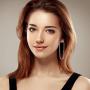 IBEEDOW Hoop Earrings Cubic Zirconia Dangle Earrings Drop Hypoallergenic Stud Earrings Sterling Silver Earrings