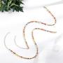 Aetorgc Boho Layered Choker Necklace Chain Love Necklaces Multi Color Beaded Necklace Jewelry for Women and Girls