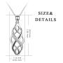YFN Irish Celtic Knot Created Opal Pendant Necklace Infinity Love Sterling Silver CZ Jewelry 18''