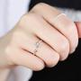 Eiffy Zircon Jewish Star of David Ring for Women Simple Open Hexagram Finger Ring Jewelry