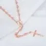 JOYT Jewelry New Catholic 6mm Beads Sterling Rose Gold Plated Long Rosary Necklace JOYT Jewelry New Catholic 6mm Beads Sterling Rose Gold Plated Long Rosary Necklace