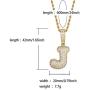 HECHUANG Gold Name Chain Necklace Personalized Initial Letter Necklace Women Men Gold Stainless Steel Rope Chain