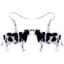 NEWEI Acrylic Anime Dairy Cattle Cow Earrings Drop Dangle Farm Animal Jewelry For Women Girl Gift Charm NEWEI Acrylic Anime Dairy Cattle Cow Earrings Drop Dangle Farm Animal Jewelry For Women Girl Gift Charm