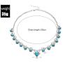 Relbcy Boho Turquoise Necklaces Summer Beach Necklace Chain Fashion Jewelry Accessories for Women and Girls