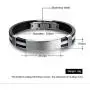 Personalized Engraved Stainless Steel Rubber Bracelet for Men Women Kids DIY Custom Name Date ID Bracelet Personalized Engraved Stainless Steel Rubber Bracelet for Men Women Kids DIY Custom Name Date ID Bracelet