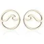Simple Stainless Steel Round Ocean Wave Stud Earrings for Women Sea Beach Earring Jewelry Simple Stainless Steel Round Ocean Wave Stud Earrings for Women Sea Beach Earring Jewelry