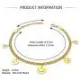 KINSNG Chain Bracelet for Women, 18k Gold Plated Durable Link Cute Smiley Bracelet for Women Girls Men