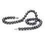 Black 7.5-8.5mm AA Quality Freshwater 925 Sterling Silver Cultured Pearl Necklace For Women