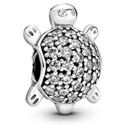 Pandora Jewelry Pave Sea Turtle Cubic Zirconia Charm in Sterling Silver