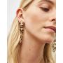 Wovanoo Leopard Print Earring Leather Fur Earrings for Women Statement Drop Dangle Earrings