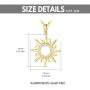 Blocaci 14K Yellow Gold Pendant Necklaces for Women Real Gold Moissanite Sun Necklaces Anniversary Valentines Day
