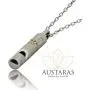 Austaras Hawaiian Turtle Bar Necklace - 925 Sterling Silver Plated Stainless Steel Whistle Pendant Austaras Hawaiian Turtle Bar Necklace - 925 Sterling Silver Plated Stainless Steel Whistle Pendant