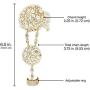 SP Sophia Collection 1920s The Great Gatsby Flapper Party Austrian Crystal Pearl Bracelet Ring Chain Set