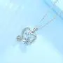 LOVEON Sterling Silver Butterfly Necklace Heart Pendant with Cubic Zirconia Butterfly Jewelry Gifts for Women Girls Girlfriend, 18 Inches LOVEON Sterling Silver Butterfly Necklace Heart Pendant with Cubic Zirconia Butterfly Jewelry Gifts for Women Girls Girlfriend, 18 Inches