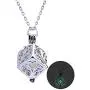 YAZILIND Luminous Life Tree Hollow Cube Lockets Aromatherapy Essential Oil Diffuser Pendant Sweater Clavicle Chain Necklace Birthday Jewelry