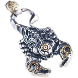 LOVECOM 925 Sterling Silver Scorpion Retro Pendants for Men Women Couple Cool Punk Fashion Charm Jewelry Accessories