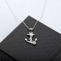 SEIRAA Anchor Pendant Necklace Refuse to Sink Necklace Sailor Gift Nautical Jewelry Inspirational Gift for Boyfriend Girlfriend