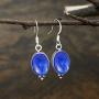 Lapis Earrings 925 Silver Overlay handmade Dangle Earrings