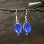 Lapis Earrings 925 Silver Overlay handmade Dangle Earrings Lapis Earrings 925 Silver Overlay handmade Dangle Earrings