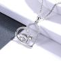 Elephant Mother Daughter Jewelry for Women - 925 Sterling Silver Infinity Love Heart Ring Pendant Necklace Gifts for Mother Daughter