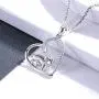 Elephant Mother Daughter Jewelry for Women - 925 Sterling Silver Infinity Love Heart Ring Pendant Necklace Gifts for Mother Daughter