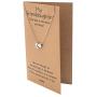 Quan Jewelry Granddaughter Necklace, Moon and Heart Pendant Necklace for Her, Inspirational Jewelry Birthday Gifts for Women with Greeting Card