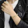 YBMYCM 14K Gold Plated Paperclip Dainty Simple Lightweight Chain Link Necklace Bracelet for Women Girls