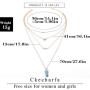 Ckecharfa Boho Layered Turquoise Necklaces Gold Gemstone Choker Necklace Hamsa Hand Pendant Neck Chain Beach Jewelry Accessories for Women and Girls