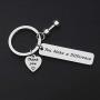 FOTAP Fitness Trainer Thank You Gift You Make a Difference Keychain Workout Jewelry Gift for Fitness Instructor