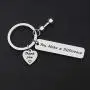 FOTAP Fitness Trainer Thank You Gift You Make a Difference Keychain Workout Jewelry Gift for Fitness Instructor