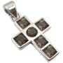 SilverStarJewel Smoky Quartz tcw 2.9 Cross Necklace Pendant 1.2'' Sterling Silver