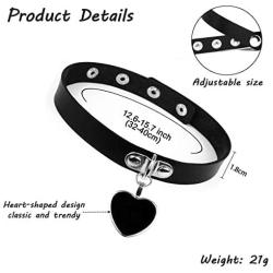 Jewdreamer 9 Pcs PU Leather Punk Choker Necklace Gothic Collar Choker Leather Rivets Spiked Choker for Women Adjustable