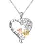 YinShan 925 Sterling Silver Heart Animal Pendant Necklace Jewelry for Women