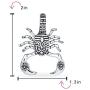 Bling Jewelry Tribal Zodiac Scorpion Pendant Necklace for Men Silver Tone Oxidized Black Stainless Steel 20 Inches