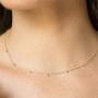 HONEYCAT Tiny Charms Droplet Necklace in Gold, Rose Gold, or Silver | Minimalist, Delicate Jewelry