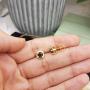 Dazzlingrock Collection 10K 5 MM Each Gemstone Ladies Halo Stud Earrings, Yellow Gold